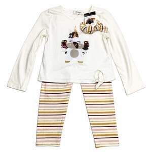 Btween Unicorn Fall Outfit w/Leggings Long Sleeve Shirt Scrunchie Girls Sz 6 NEW